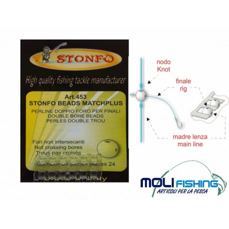 Stonfo Beads Matchplus- Perline doppio foro per finali - Fori non intersecati