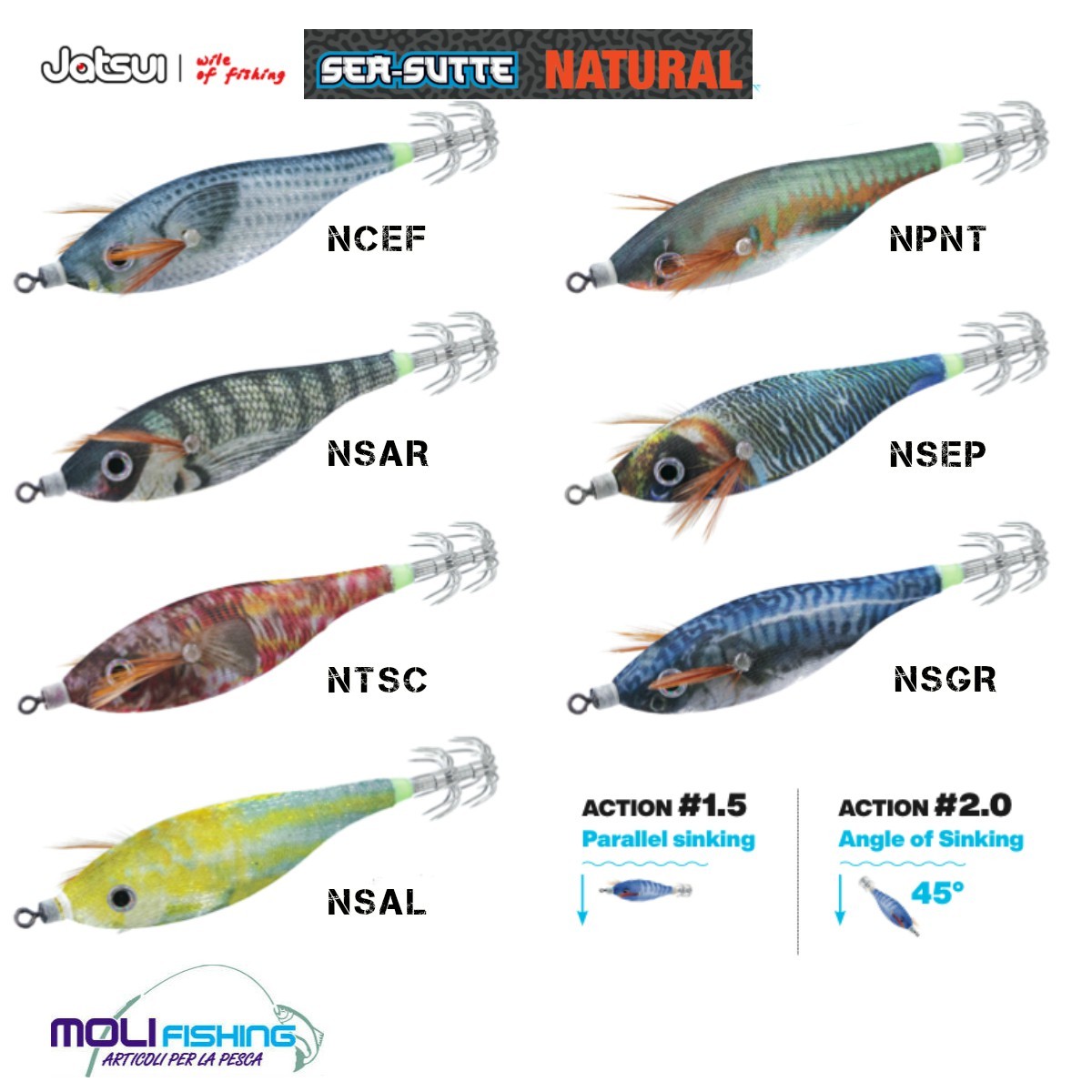Sugoi ArrowDX per la pasca a tataki del calamaro Colore ZRH Misura SS 10cm
