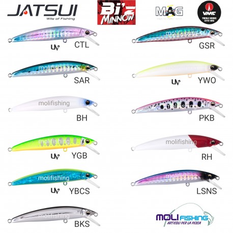 Jatsui Bi'z Minnow 50 e 70 mm Floating pesca traina spinning
